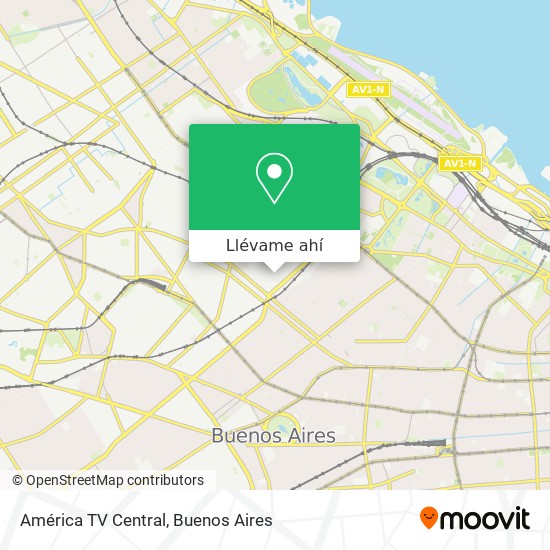 Mapa de América TV Central