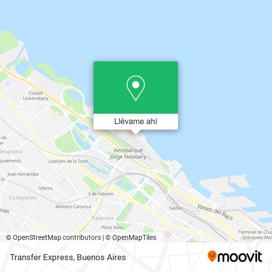 Mapa de Transfer Express