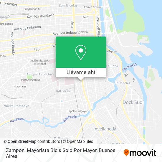 Mapa de Zamponi Mayorista Bicis Solo Por Mayor