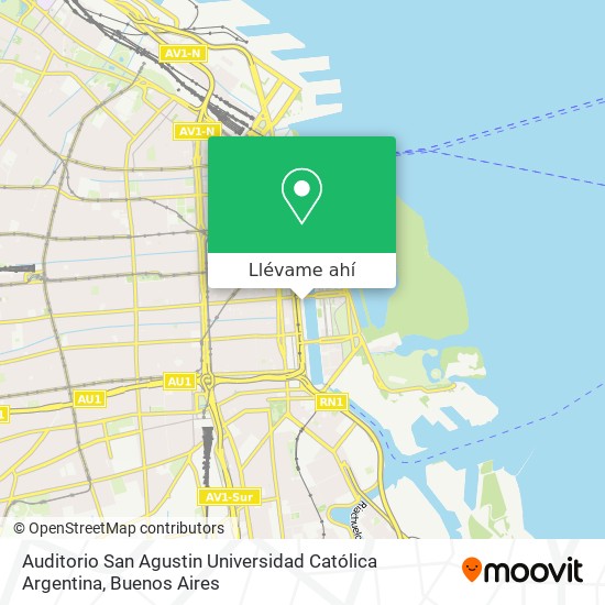 Mapa de Auditorio San Agustin Universidad Católica Argentina