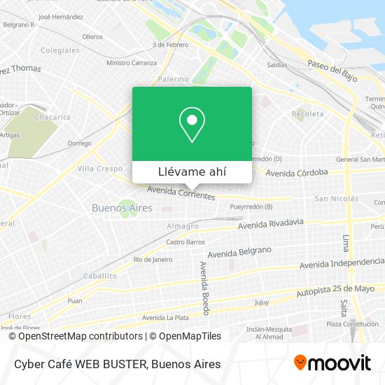 Mapa de Cyber Café WEB BUSTER