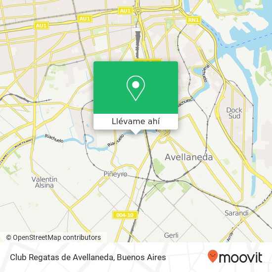 Mapa de Club Regatas de Avellaneda