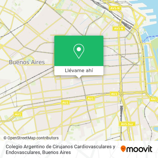 Mapa de Colegio Argentino de Cirujanos Cardiovasculares y Endovasculares