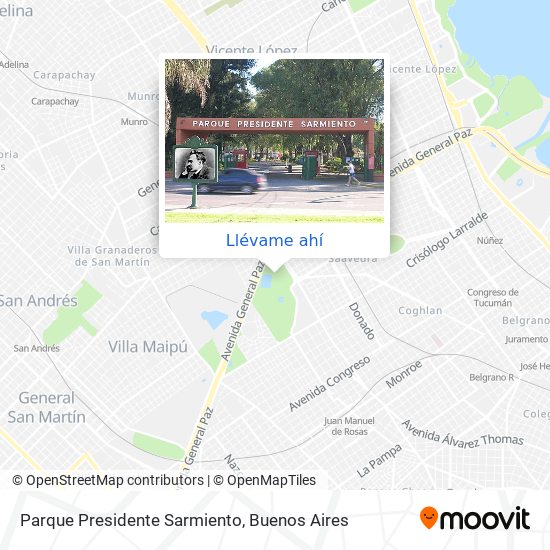 Mapa de Parque Presidente Sarmiento