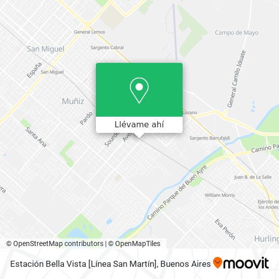 Mapa de Estación Bella Vista [Línea San Martín]