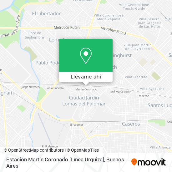 Mapa de Estación Martín Coronado [Línea Urquiza]