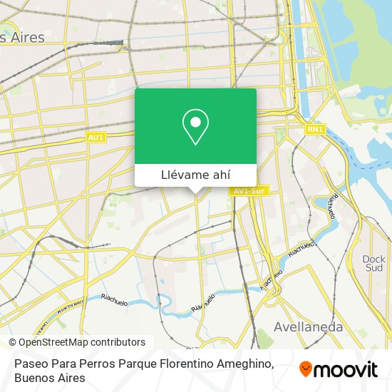 Mapa de Paseo Para Perros Parque Florentino Ameghino