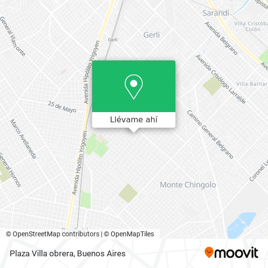 Mapa de Plaza Villa obrera