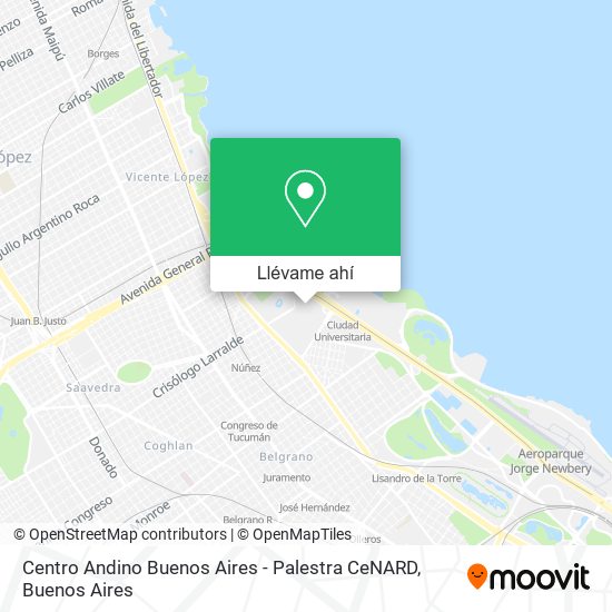 Mapa de Centro Andino Buenos Aires - Palestra CeNARD