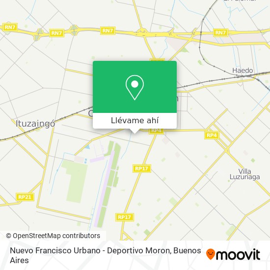 Mapa de Nuevo Francisco Urbano - Deportivo Moron