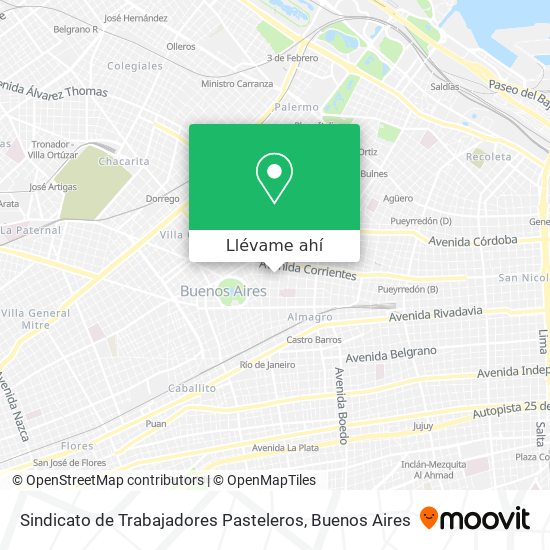 Mapa de Sindicato de Trabajadores Pasteleros