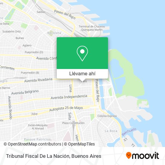 Mapa de Tribunal Fiscal De La Nación