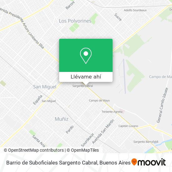 Mapa de Barrio de Suboficiales Sargento Cabral