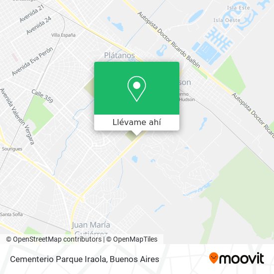 Mapa de Cementerio Parque Iraola