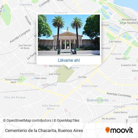 Mapa de Cementerio de la Chacarita