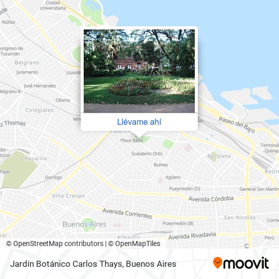 Mapa de Jardín Botánico  Carlos Thays