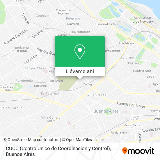 Mapa de CUCC (Centro Único de Coordinacion y Control)