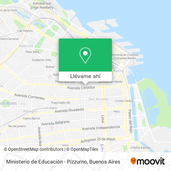 Mapa de Ministerio de Educación - Pizzurno