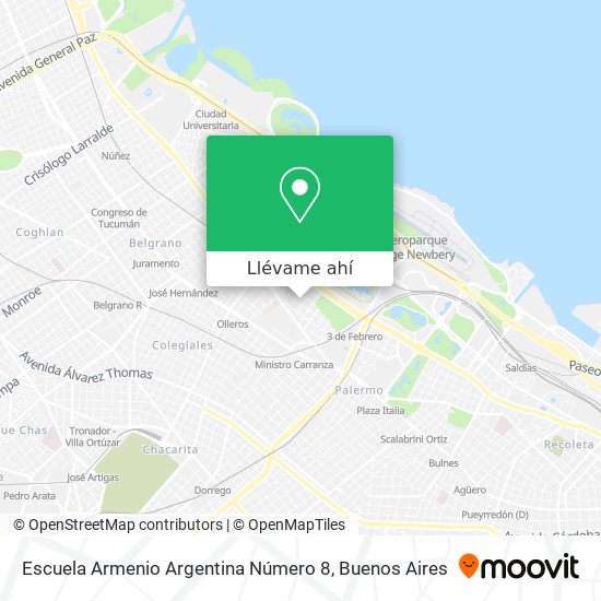 Mapa de Escuela Armenio Argentina Número 8