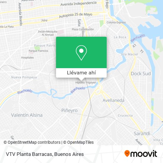 Mapa de VTV Planta Barracas