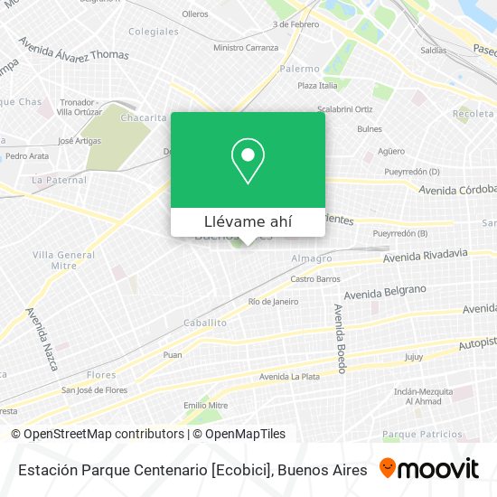 Mapa de Estación Parque Centenario [Ecobici]