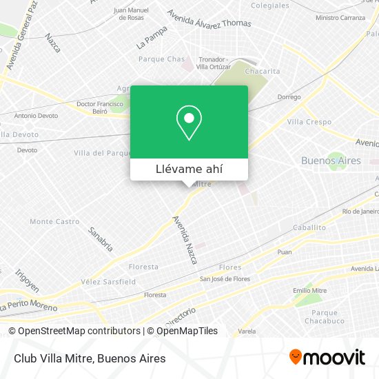 Mapa de Club Villa Mitre