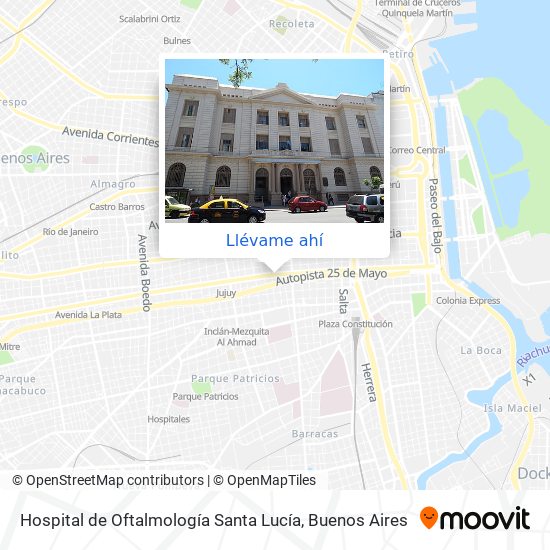 Mapa de Hospital de Oftalmología Santa Lucía