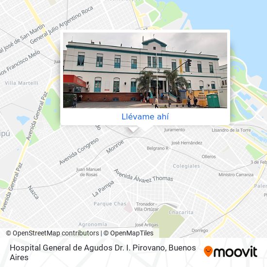 Mapa de Hospital General de Agudos  Dr. I. Pirovano