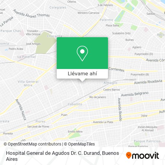 Mapa de Hospital General de Agudos  Dr. C. Durand