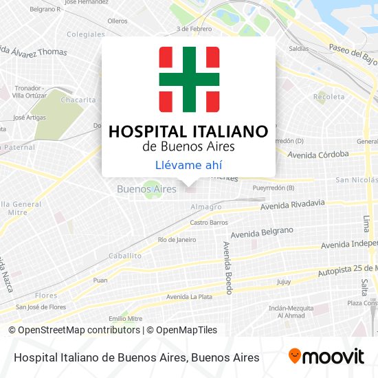 Mapa de Hospital Italiano de Buenos Aires