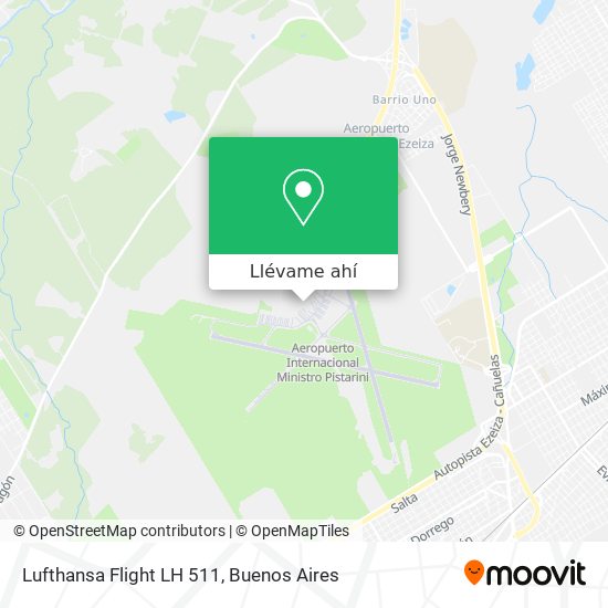 Mapa de Lufthansa Flight LH 511