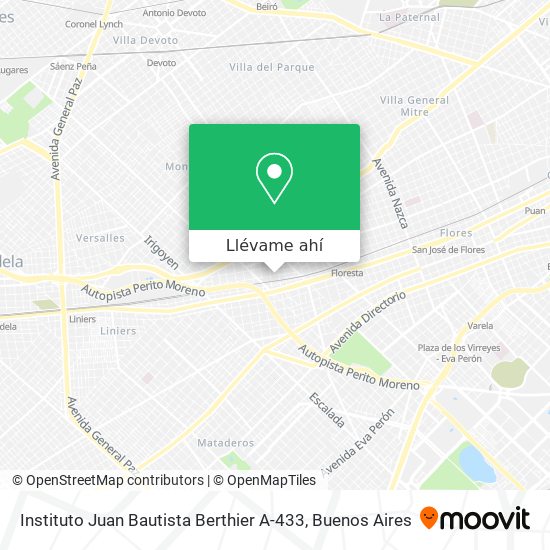 Mapa de Instituto Juan Bautista Berthier A-433