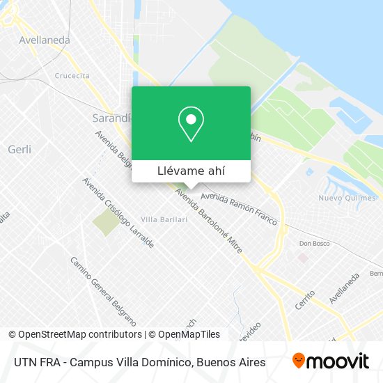 Mapa de UTN FRA - Campus Villa Domínico