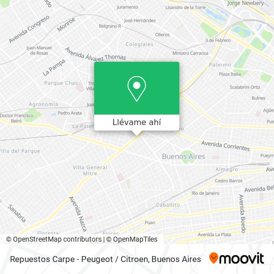 Mapa de Repuestos Carpe - Peugeot / Citroen