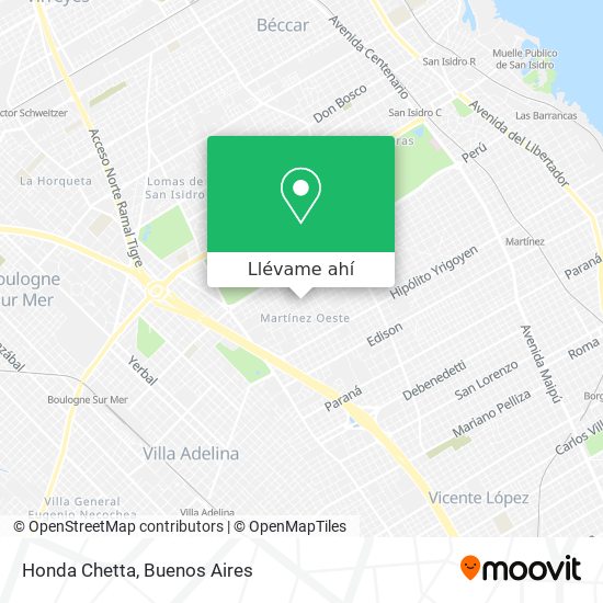 Mapa de Honda Chetta