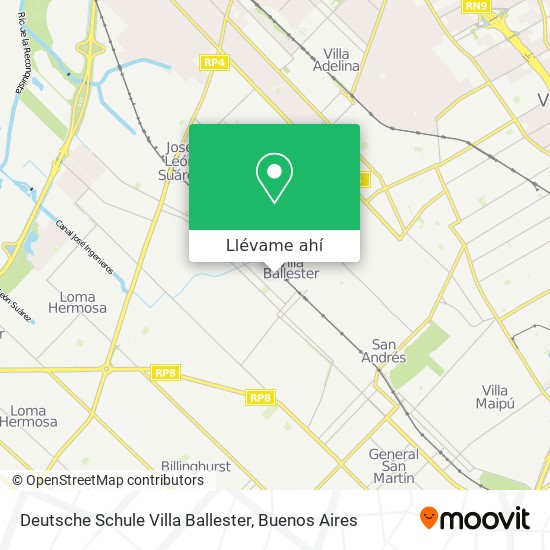 Mapa de Deutsche Schule Villa Ballester