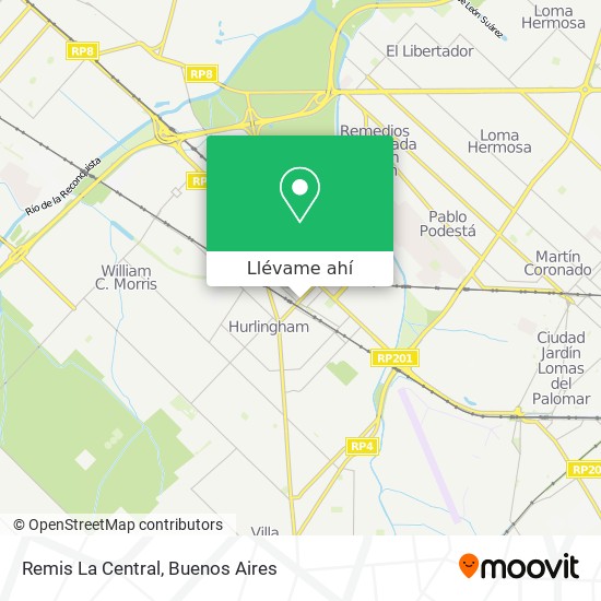 Mapa de Remis La Central
