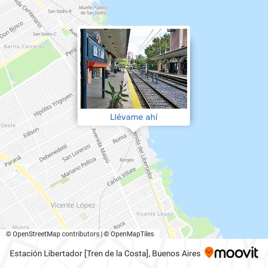 Mapa de Estación Libertador [Tren de la Costa]