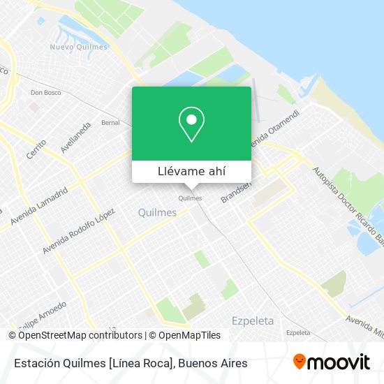 Mapa de Estación Quilmes [Línea Roca]