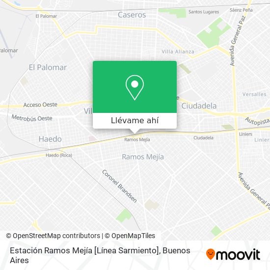 Mapa de Estación Ramos Mejía [Línea Sarmiento]