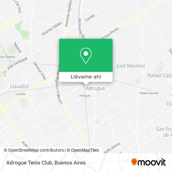 Mapa de Adrogue Tenis Club