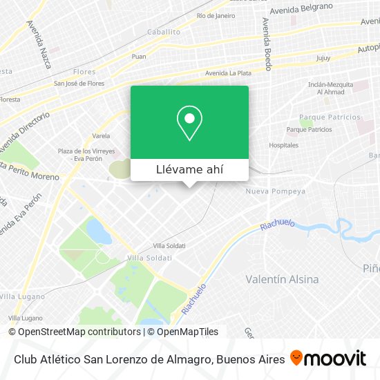 Mapa de Club Atlético San Lorenzo de Almagro