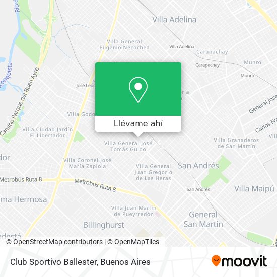 Mapa de Club Sportivo Ballester