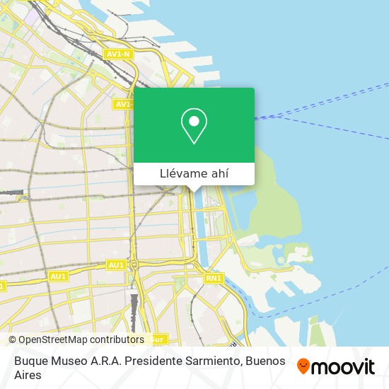 Mapa de Buque Museo A.R.A. Presidente Sarmiento