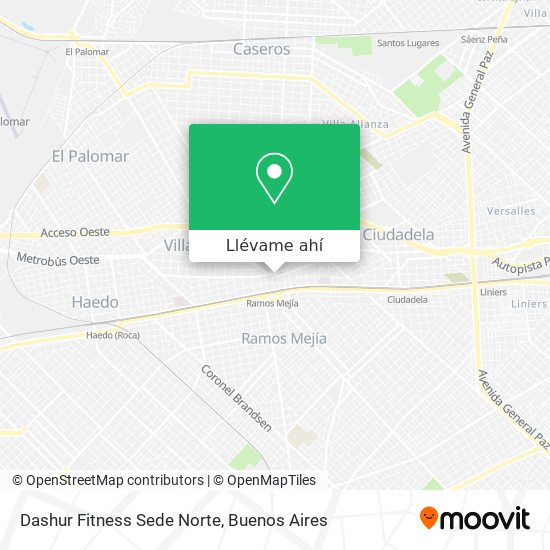 Mapa de Dashur Fitness Sede Norte