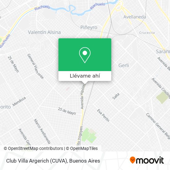 Mapa de Club Villa Argerich (CUVA)