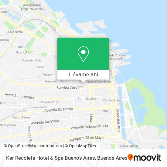 Mapa de Ker Recoleta Hotel & Spa Buenos Aires