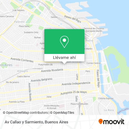 Mapa de Av Callao y Sarmiento