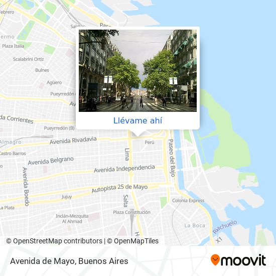 Mapa de Avenida de Mayo