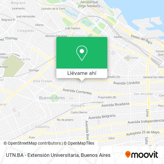 Mapa de UTN.BA - Extensión Universitaria